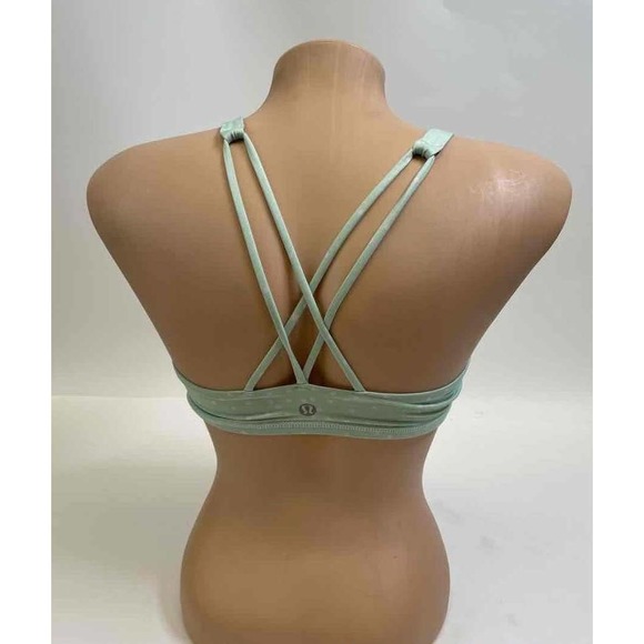 Lululemon Free To Be Bra Petit Dot Fresh Teal Size 6 - Picture 7 of 9